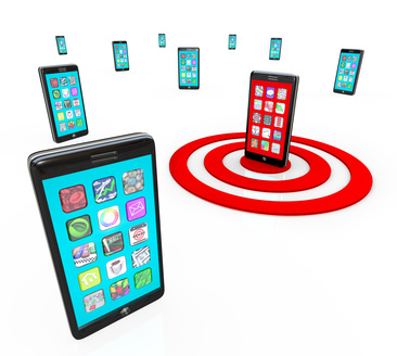 Targeted smart phone application icons for apps