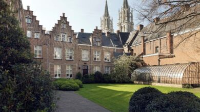 Botanic sanctuary antwerp inner courtyard and greenhouse 0525